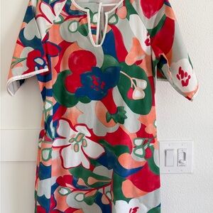 Frances Valentine Colorful Floral  Dress